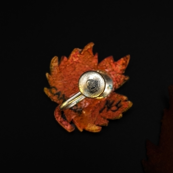 Vintage Autumn Leather Maple Leaf Brooch and Earrings Set - Cottagecore - Picture 3 of 7